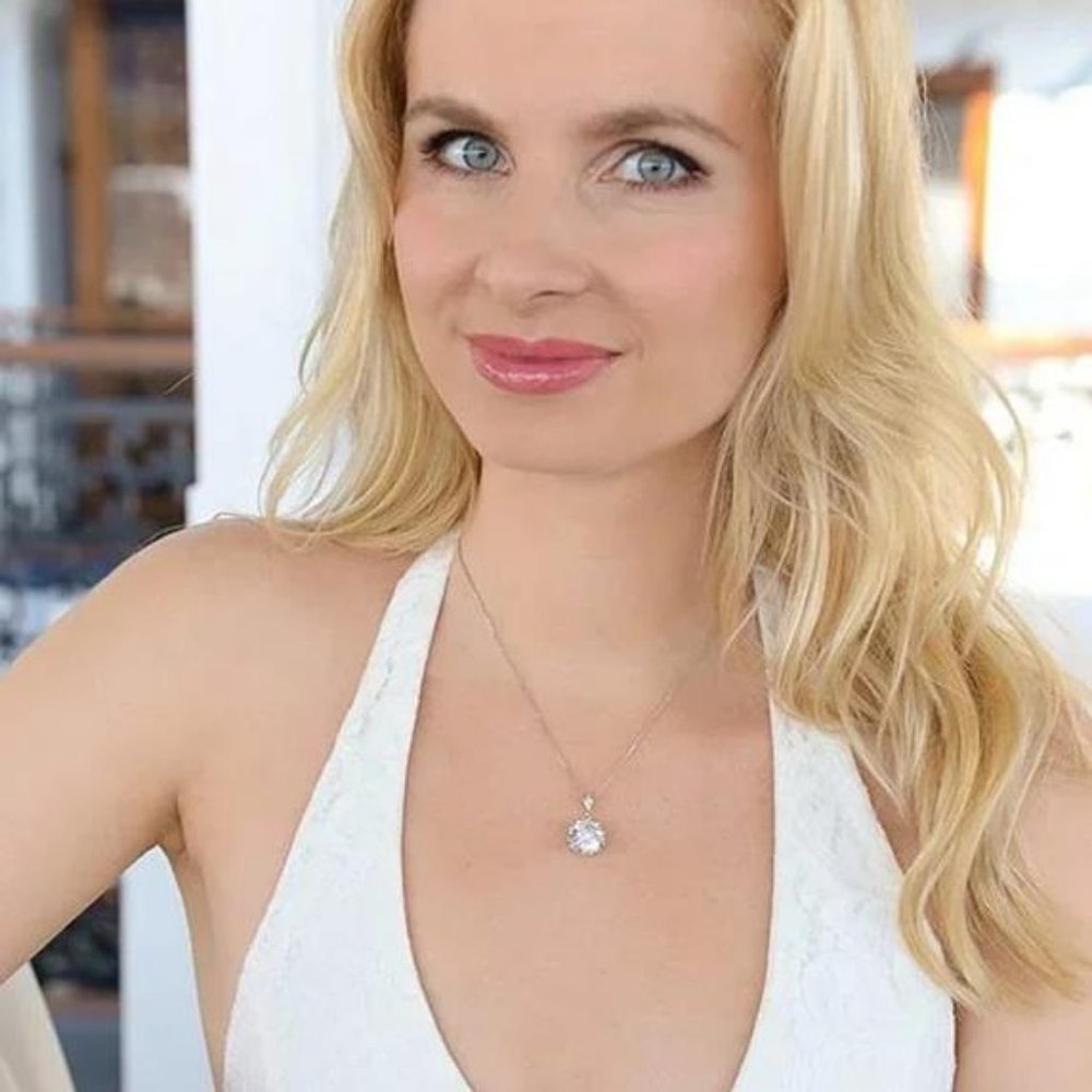 Certified 5ct. t.w. Diamond Moissanite Solitaire Necklace NEW - Picture 2 of 10